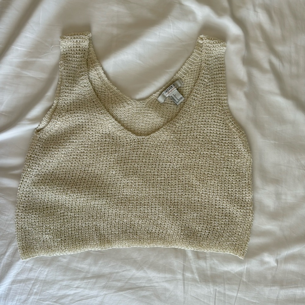 F21 Woven Crop Top/Swim Cover